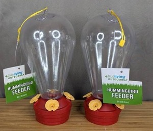Set of 2 Plastic Hummingbird Feeders - Brand New