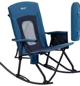 Oversized Folding Rocking Camping Chair up to 400lbs $99.99 Retail - Brand New