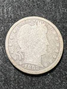 1892 US BARBER QUARTER