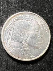 1 TROY OZ .999 FINE SILVER BUFFALO INDIAN ROUND