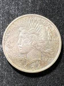 1924 US PEACE SILVER DOLLAR