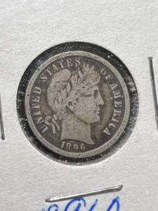 1896-O US BARBER DIME