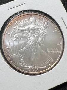 2003 AMERICAN SILVER EAGLE 1 TROY OZ .999 FINE SILVER