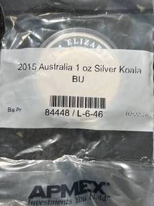 2015 AUSTRALIAN KOALA 1 TROY OZ .999 FINE SILVER