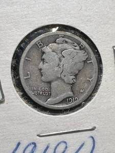1919-D US MERCURY DIME