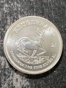 2021 S. AFRICAN KRUGERRAND 1 TROY OZ .999 FINE SILVER