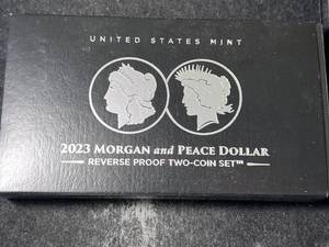 2023 US MORGAN AND PEACE DOLLAR REV. PROOF 2 COIN SET