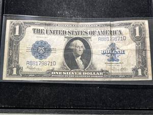 1923 US LARGE SIZE HORSE BLANKET $1 SILVER CERTIFICATE