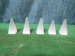 5 Selenite Pyramids
