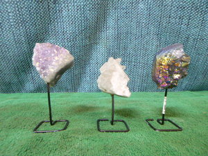 3 Crystals on Stands