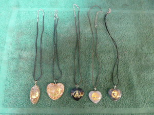 5 Organite Pendants