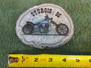 Crystal Slab with Sturgis 95 - Motorcycle