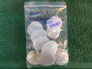 10 Quartz and Tourmaline Palm Stones