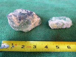 2 Rough Fluorite Stones