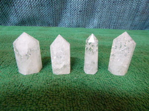 4 Crackle Quartz Points