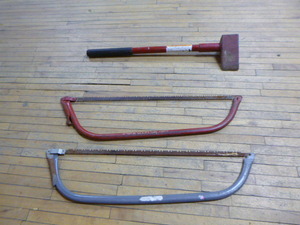 Wood Splitting Maul and Bow Saws