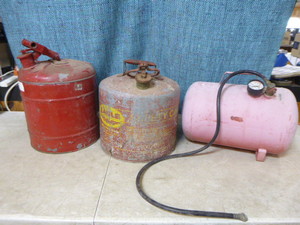 Gas Cans and Air Tank