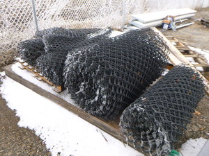 3 Rolls of Industrial Coated Black Chain Link Fencing