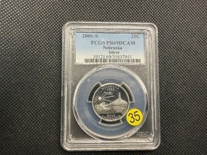 2006-S Silver Nebraska Washington Quarter PCGS PR69DCAM - PCGS Price Guide Value for a PR69DCAM is $25