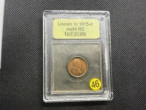 1915-D Lincoln Cent USCG MS66  RD- Greysheet Wholesale Value for an MS66 RB is $1200