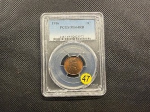 1916 Lincoln Cent PCGS MS64RB -  PCGS Price Guide Value for an MS64RB is $115