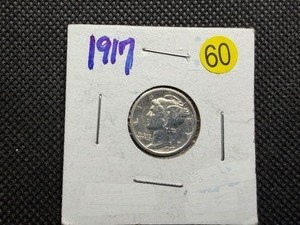 1917 High Grade Silver Mercury Dime