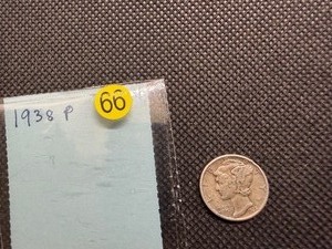 1938 High Grade Silver Mercury Dime