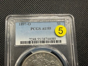 Key Date 1897-O Silver Morgan Dollar - PCGS AU55 - PCGS Price Guide Value for an AU55 is $240