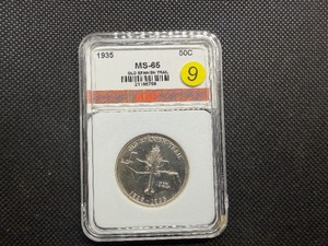 Rare 1935 Old Spanish Trail Commemorative Half Dollar AGP MS65 - Greysheet Wholesale Value for an MS65 is $1,150