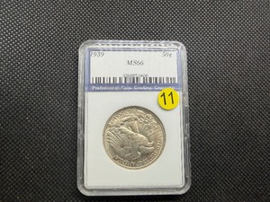 1939 Walking Liberty Silver Half Dollar  PCGC MS66 - Greysheet Wholesale Value for an MS66 is $250
