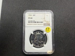 1961 Proof Franklin Silver Half Dollar  NGC PF68 -  NGC Price Guide Value for a PF68 is $100