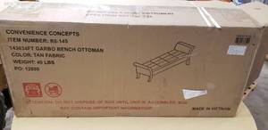 Convenience Concepts Garbo Bench ottoman