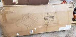 Upholstered Daybed - full size - gray linen