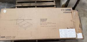 Upholstered headboard and bedframe - Full size - Black Faux Leather