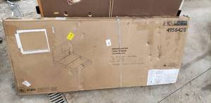 Upholstered headboard and frame - Full size - Gray Linen