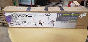 Squat rider exercise machine