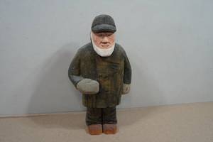 Vintage Hand Carved Wooden Folk Art Figurine