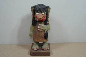 Vintage Hand Carved Wooden Folk Art Figurine