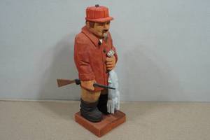 Vintage Hand Carved Wooden Folk Art Figurine