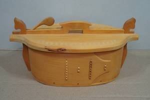 Vintage Scandinavian Bentwood Tine Box