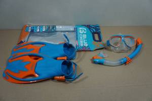 Cressi Blulove Kids Snorkel Set - Fin Size LXL