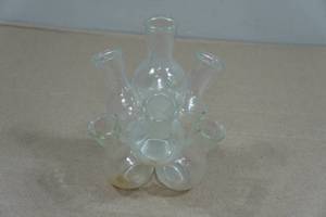 Vintage 7 Cluster Glass Bud Vase