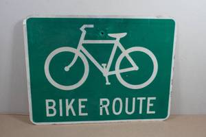 Bike Route Metal Street Sign