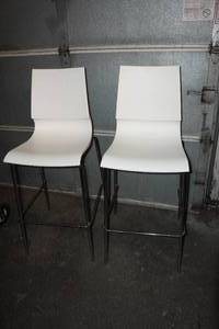 Set of Two Contemporary Bar Height Chairs