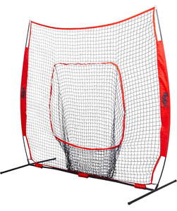 Biggz IndoorOutdoor 7x7 BaseballSoftball Practice Hitting and Pitching Net