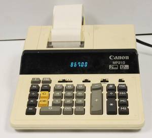 Canon MP210 Classic, heavy-duty 12-digit desktop printing calculator 2 Color