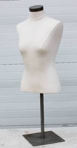 Female Mannequin Torso For Clothing Display or Sewing Artists. With Chrome Base
