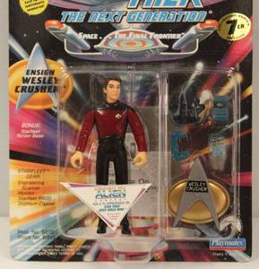 Star Trek Next Generation 7th Series Vintage Play Mates Skybox Ensign Wesley Crusher New Sealed