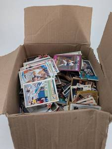 Sports Trading Card Lot - Baseball, Basketball & Football Cards in Box