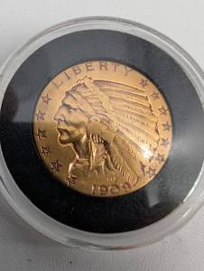 1909 Five Dollar Indian Head Gold Coin